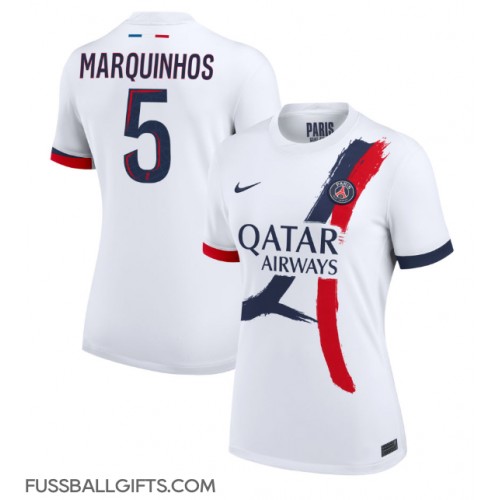 Paris Saint-Germain Marquinhos #5 Fußballbekleidung Auswärtstrikot Damen 2024-25 Kurzarm